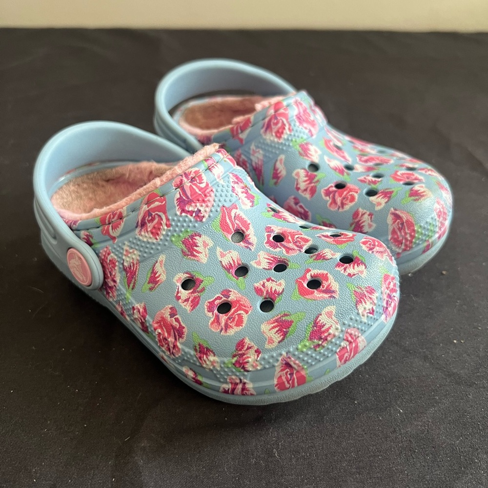 Kids floral crocs